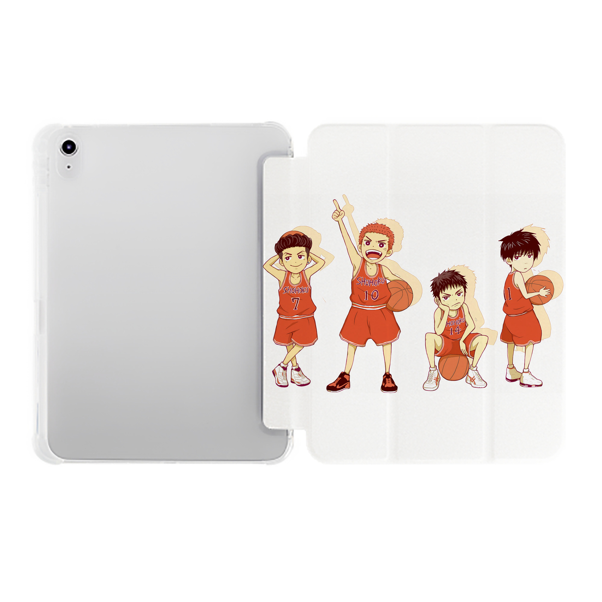 （画像用） SLAM DUNK／スラムダンク IPad ケース ペン収納付き 三つ折りスタンド PUレザー×シリコン 対応機種9.5/10.5/10.9インチ